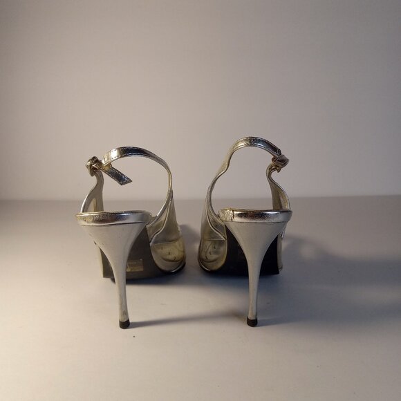 ANNE MICHELLE CHROME-62 SLVMWP SIZE 8.5 HEEL SHOES - Picture 5 of 6